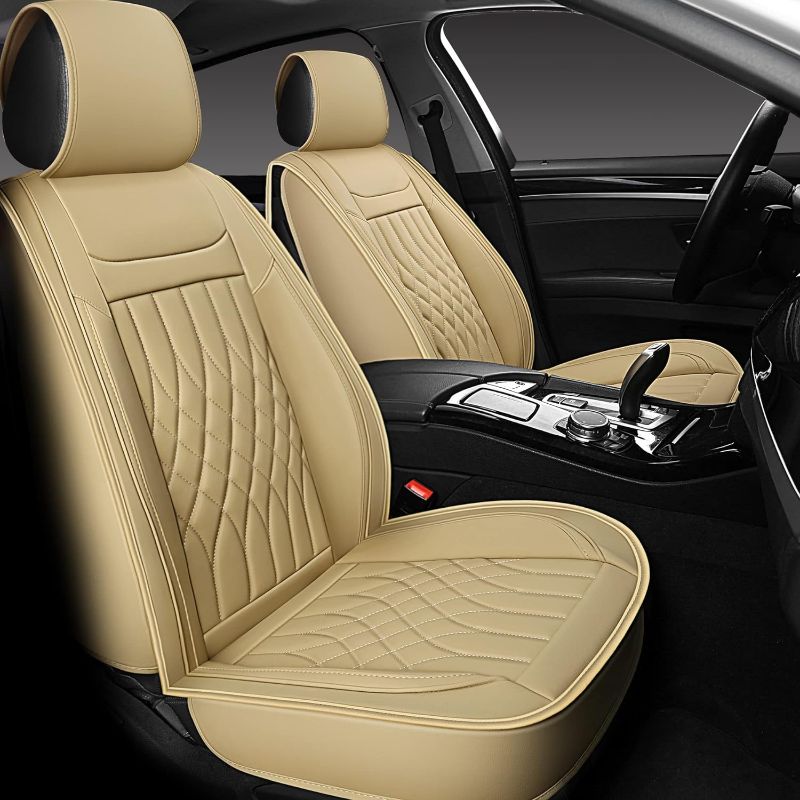 Sanwom Leather Car Seat Covers 2 PCS Front