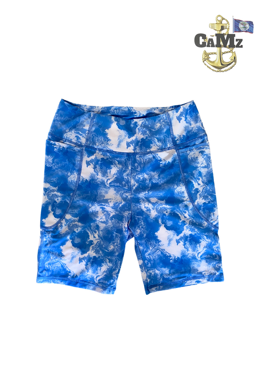 Tie Die Biker Active Shorts