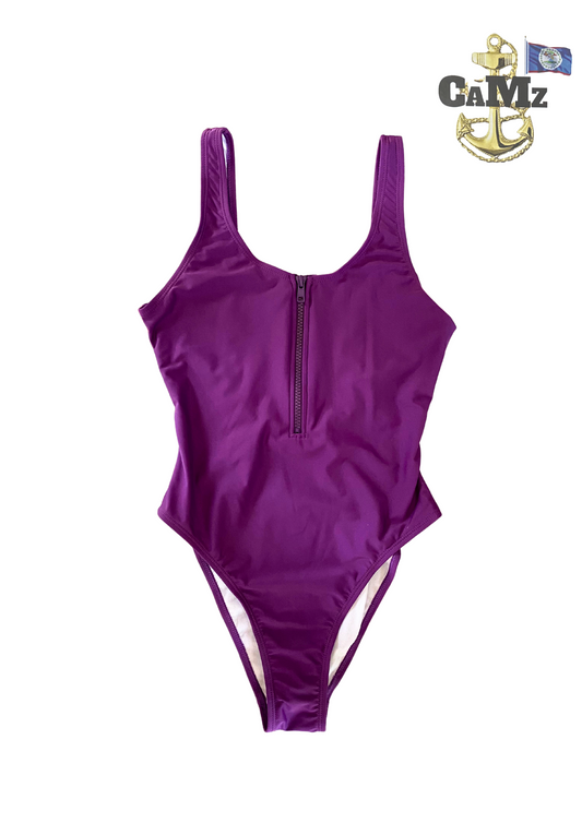 Zip Me Down One Piece Bathing Suit